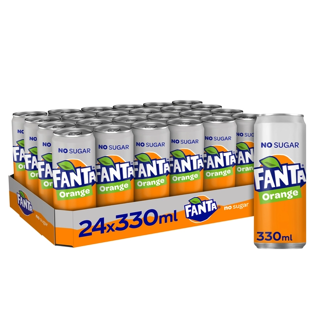 Een Frisdrank Fanta orange zero blik 330ml koop je bij VHK Kantoorartikelen