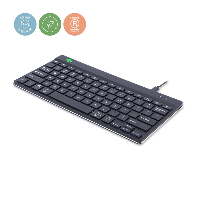 Een Toetsenbord R-Go Ergonomisch Compact Break QWERTY koop je bij Hoekmankantoorartikelen.nl