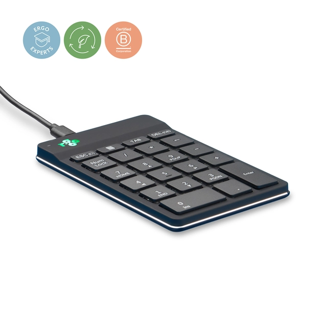 Een Toetsenbord R-Go Ergonomisch Numpad Break Draad koop je bij Hoekmankantoorartikelen.nl