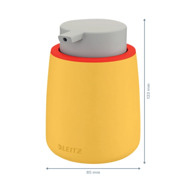 Een Handzeepdispenser Leitz Cosy voor handzeep 300ml geel koop je bij Hoekmankantoorartikelen.nl