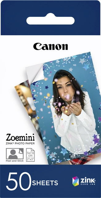 Een Fotopapier Canon Zoemini ZP-2030 50 vel koop je bij Hoekmankantoorartikelen.nl