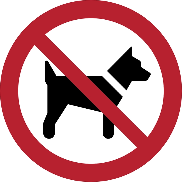 Een Pictogram bordje Djois Honden niet toegestaan Ø 200 mm Rood koop je bij Hoekmankantoorartikelen.nl