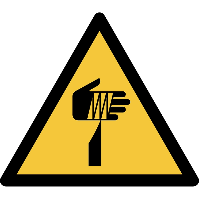 Een Pictogram bordje Djois Waarschuwing: scherpe elementen 200x176mm Geel koop je bij Hoekmankantoorartikelen.nl