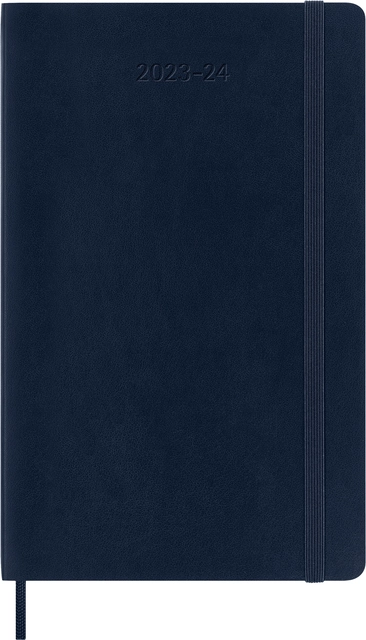 Een Agenda 2023/2024 Moleskine 18M Planner Weekly 7dag/1pagina large 130x210mm soft cover saffier blauw koop je bij VHK Kantoorartikelen