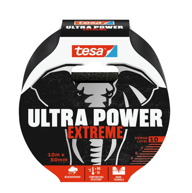 Een Reparatietape tesa Ultra Power Extreme repair 10mx50mm zwart koop je bij VHK Kantoorartikelen