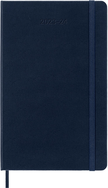 Een Agenda 2023/2024 Moleskine 18M Planner Weekly 7dag/1pagina large 130x210mm hard cover saffier blauw koop je bij VHK Kantoorartikelen