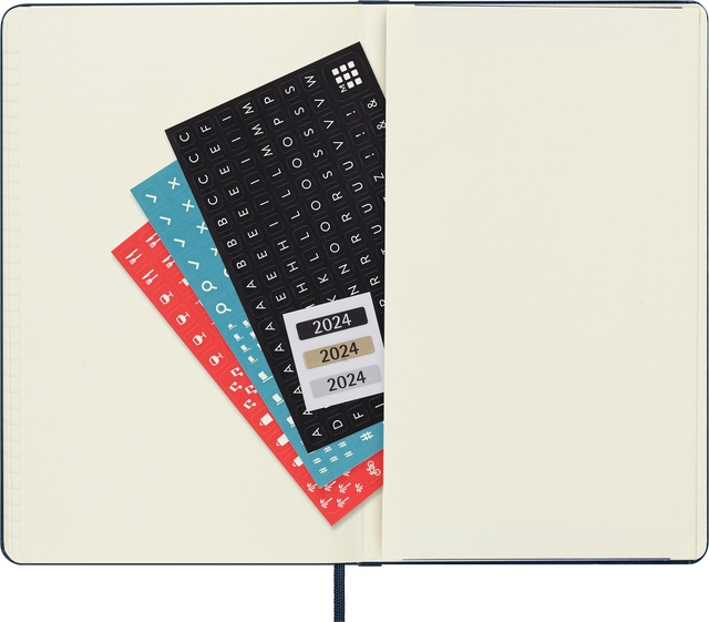 Een Agenda 2023/2024 Moleskine 18M Planner Weekly 7dag/1pagina large 130x210mm hard cover saffier blauw koop je bij VHK Kantoorartikelen