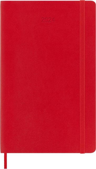 Een Agenda 2024 Moleskine 12M Planner Weekly 7dag/1pagina large 130x210mm soft cover scarlet red koop je bij VHK Kantoorartikelen