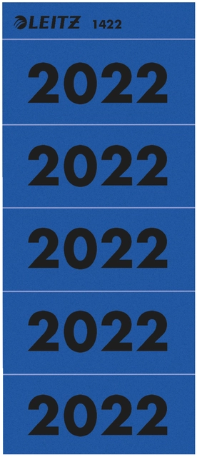 Een Rugetiket Leitz 2022 80mm blauw 100 stuks koop je bij Hoekmankantoorartikelen.nl