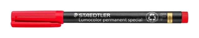 Een Viltstift Staedtler Lumocolor 319 special permanent F rood koop je bij VHK Kantoorartikelen