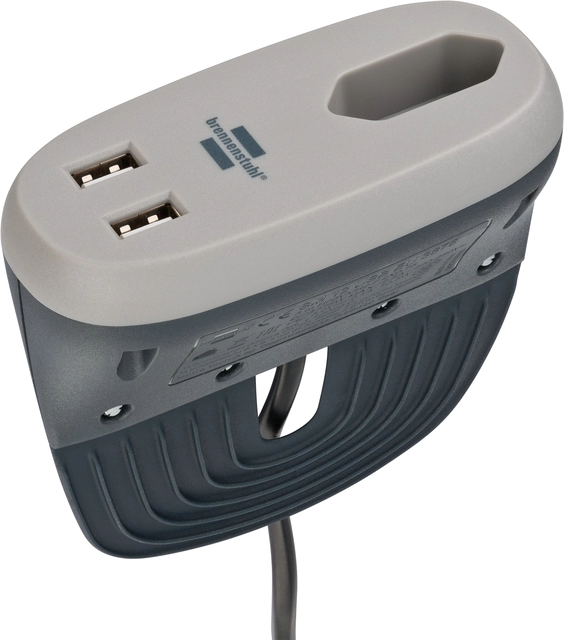 Een Laadstation Brennenstuhl Sofa 1 eurosocket 2 USB zwart/grijs koop je bij Hoekmankantoorartikelen.nl