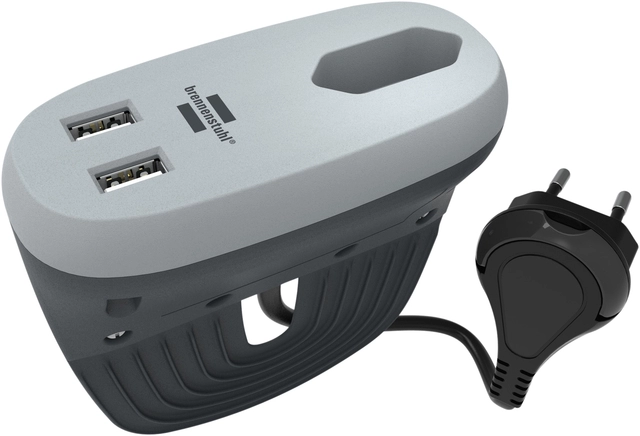 Een Laadstation Brennenstuhl Sofa 1 eurosocket 2 USB zwart/grijs koop je bij Hoekmankantoorartikelen.nl