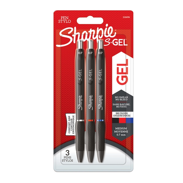 Een Gelschrijver Sharpie S-gel medium assorti blister à 3 stuks koop je bij VHK Kantoorartikelen