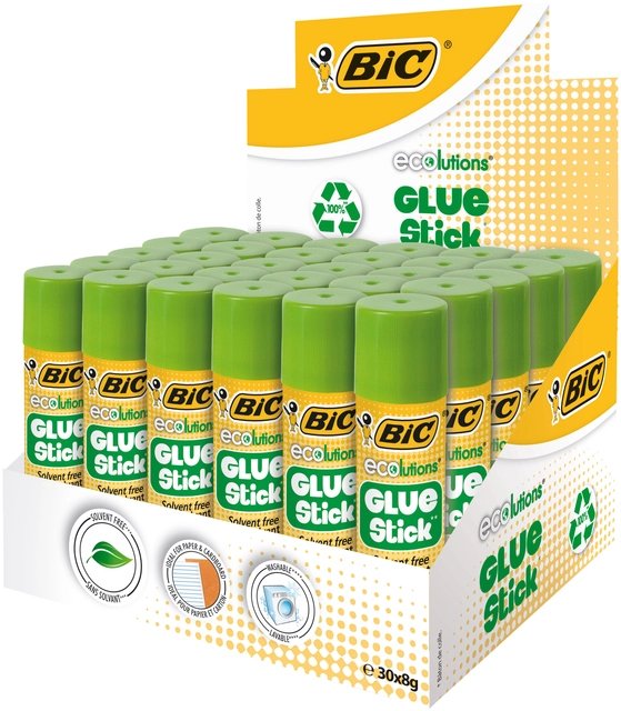 Een Lijmstift Bic ecolutions 8gr doos à 20+10 gratis koop je bij VHK Kantoorartikelen