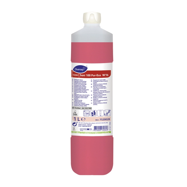 Een Sanitairreiniger TASKI 100 pur-eco 1 liter koop je bij VHK Kantoorartikelen