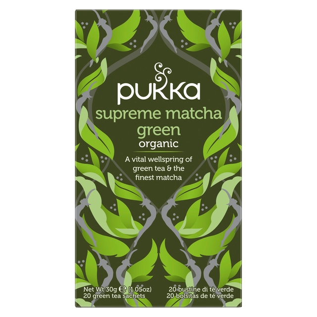 Een Thee Pukka supreme matcha green tea 20 zakjes koop je bij VHK Kantoorartikelen