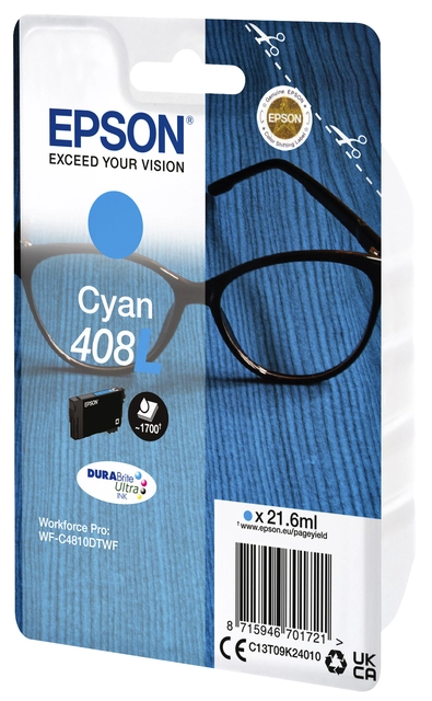 Een Inktcartridge Epson T09K240 408L blauw koop je bij VHK Kantoorartikelen