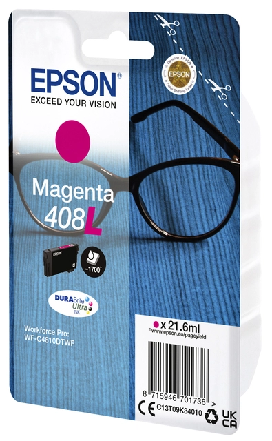 Een Inktcartridge Epson T09K340 408L rood koop je bij VHK Kantoorartikelen