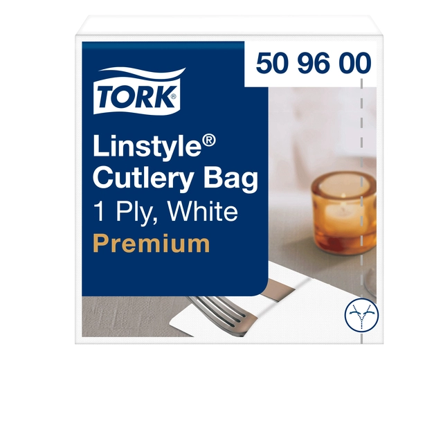 Een Pochette Tork LinStyle® 1-laags 50 stuks duurzaam wit 509600 koop je bij Hoekmankantoorartikelen.nl