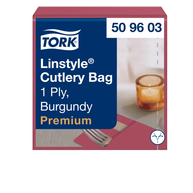 Een Pochette Tork LinStyle® 1-laags 50 stuks duurzaam bordeaux 509603 koop je bij Hoekmankantoorartikelen.nl