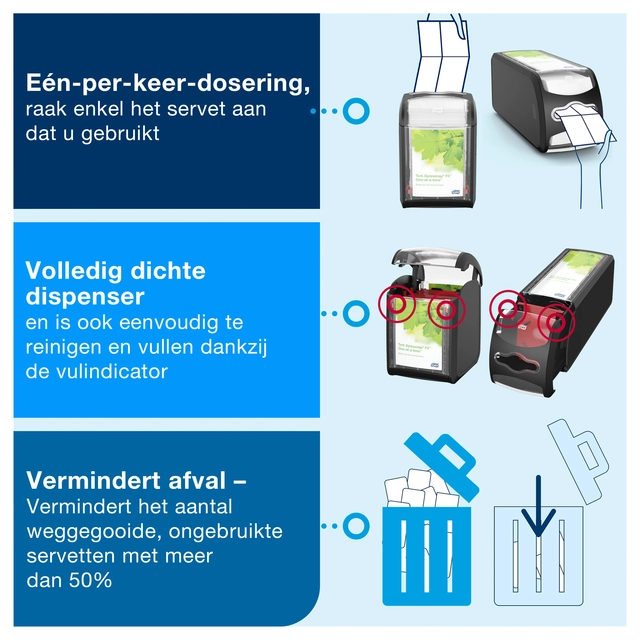 Een Servetdispenser Tork Xpressnap® tabletop N14 zwart 272900 koop je bij VHK Kantoorartikelen