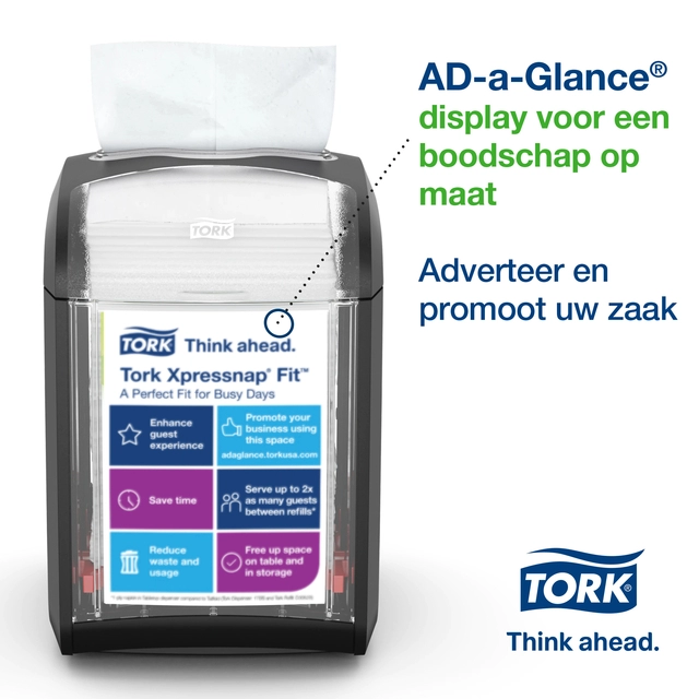 Een Servetdispenser Tork Xpressnap® tabletop N14 zwart 272900 koop je bij VHK Kantoorartikelen