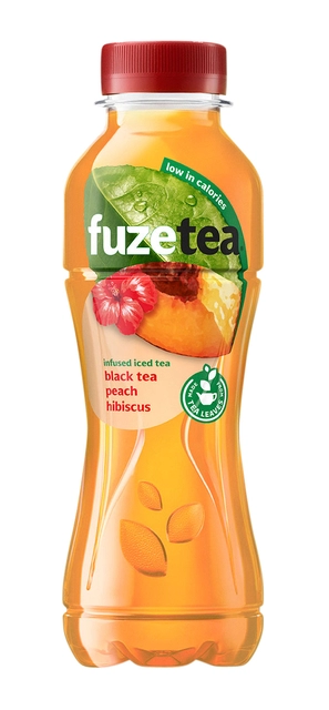 Een Frisdrank Fuzetea peach hibiscus petfles 400ml koop je bij VHK Kantoorartikelen