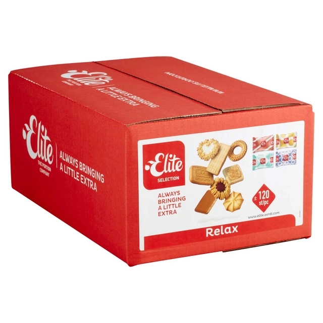 Een Koekjes Elite Selection Relax mix 120 stuks koop je bij VHK Kantoorartikelen