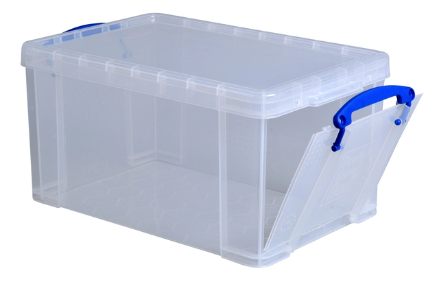 Een Opbergbox Really Useful 14 liter 395x255x210mm transparant wit koop je bij VHK Kantoorartikelen