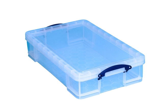 Een Opbergbox Really Useful 33 liter 710x440x165mm transparant wit koop je bij VHK Kantoorartikelen