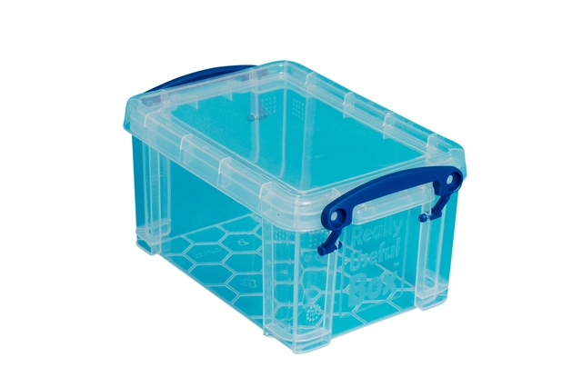 Een Opbergbox Really Useful 0.7 liter 155x100x80mm transparant wit koop je bij VHK Kantoorartikelen