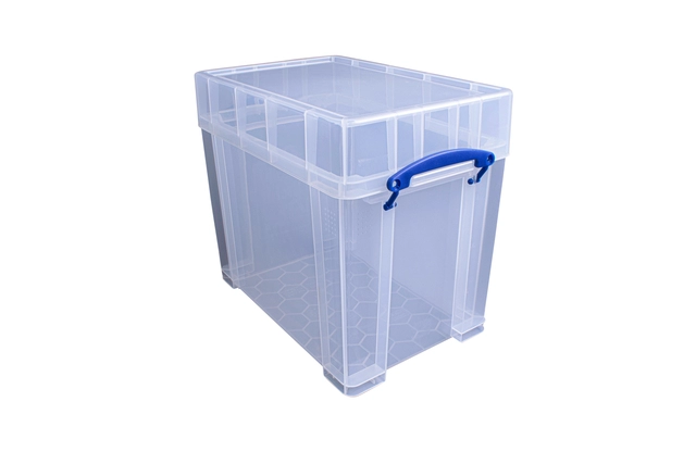 Een Opbergbox Really Useful 19 liter 395x255x330mm transparant wit koop je bij VHK Kantoorartikelen