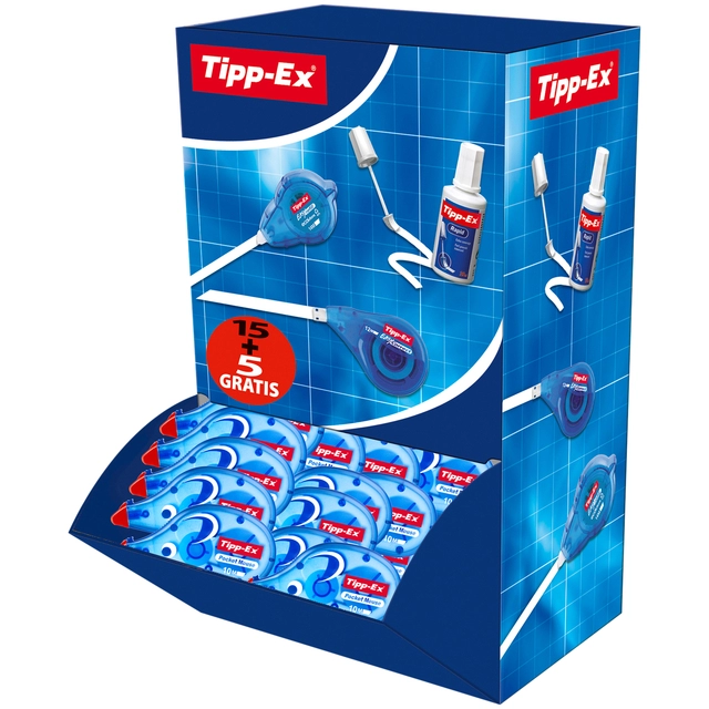 Een Correctieroller Tipp-ex pocket mouse 4.2mmx10m valuepack à 15+5 gratis koop je bij VHK Kantoorartikelen