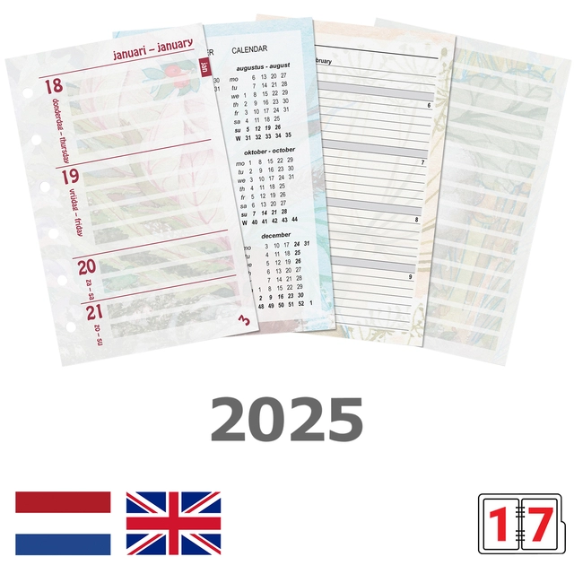 Een Agendavulling 2025 Kalpa Pocket bloemen 7dagen/2pagina's koop je bij VHK Kantoorartikelen