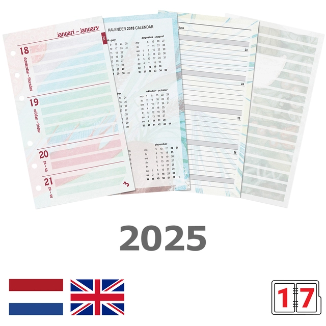 Een Agendavulling 2025 Kalpa Personal bloemen 7dagen/2pagina's koop je bij VHK Kantoorartikelen