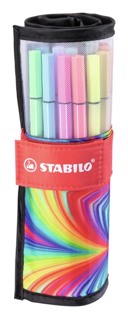 Een Viltstift STABILO Pen 68/25 Arty roletui medium assorti set à 25 stuks koop je bij VHK Kantoorartikelen