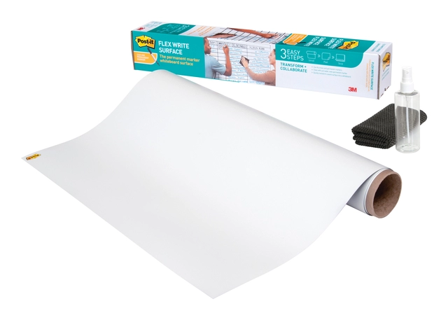 Een Whiteboardfolie Post-it Super Sticky Flex Write Surface 60,9x91,4cm wit koop je bij Hoekmankantoorartikelen.nl