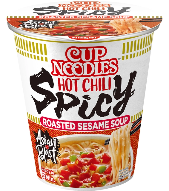 Een Noodles Nissin hot chili spicy cup koop je bij VHK Kantoorartikelen