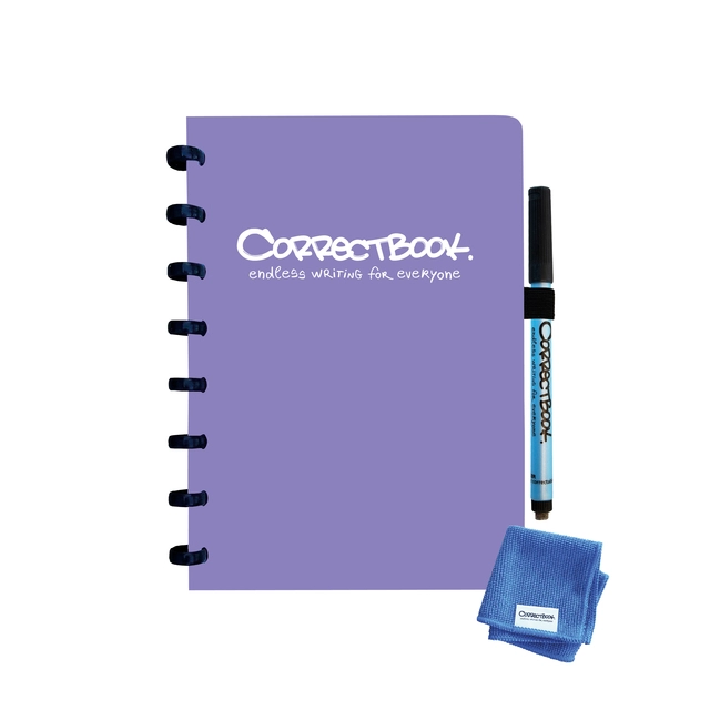 Een Notitieboek Correctbook A5 blanco 40blz petunia purple koop je bij VHK Kantoorartikelen