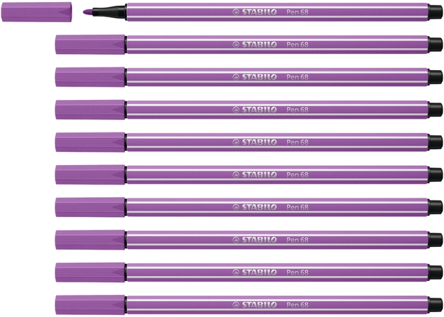 Een Viltstift STABILO Pen 68/60 medium vergrijsd violet koop je bij VHK Kantoorartikelen