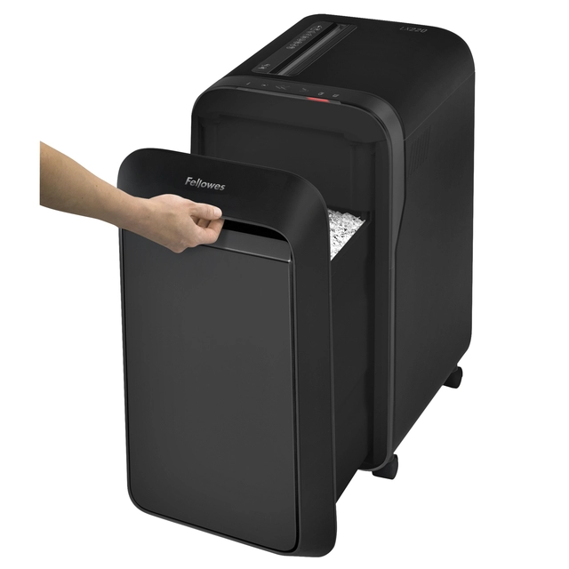 Een Papiervernietiger Fellowes Powershred LX220 snippers 2x12mm zwart koop je bij VHK Kantoorartikelen