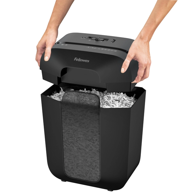 Een Papiervernietiger Fellowes Powershred LX45 snippers 4x37mm zwart koop je bij VHK Kantoorartikelen