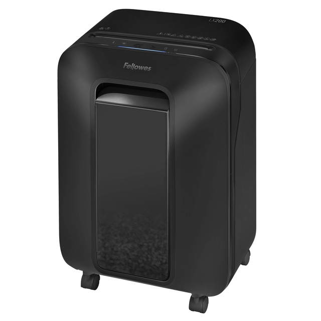 Een Papiervernietiger Fellowes Powershred LX200 snippers 4x12mm zwart koop je bij VHK Kantoorartikelen