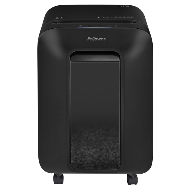 Een Papiervernietiger Fellowes Powershred LX200 snippers 4x12mm zwart koop je bij VHK Kantoorartikelen