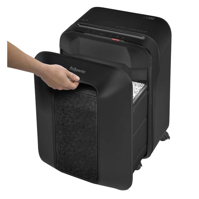 Een Papiervernietiger Fellowes Powershred LX200 snippers 4x12mm zwart koop je bij VHK Kantoorartikelen