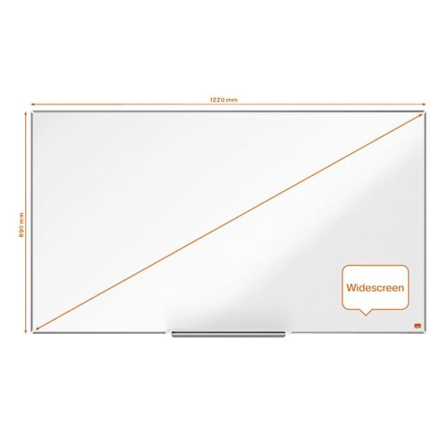 Een Whiteboard Nobo Impression Pro Widescreen 69x122cm staal koop je bij VHK Kantoorartikelen