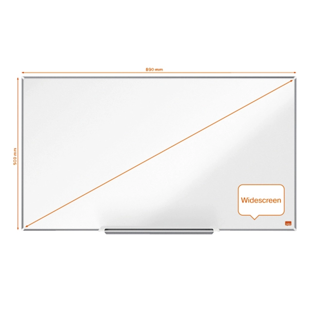 Een Whiteboard Nobo Impression Pro Widescreen 50x89cm staal koop je bij VHK Kantoorartikelen