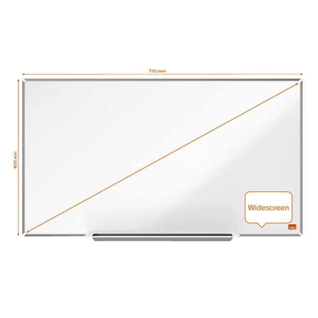 Een Whiteboard Nobo Impression Pro Widescreen 40x71cm emaille koop je bij VHK Kantoorartikelen