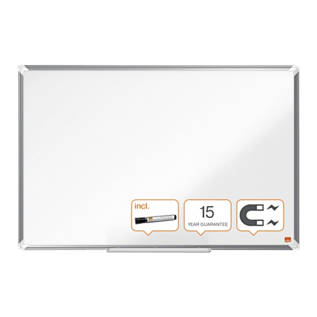 Een Whiteboard Nobo Premium Plus 60x90cm staal koop je bij VHK Kantoorartikelen