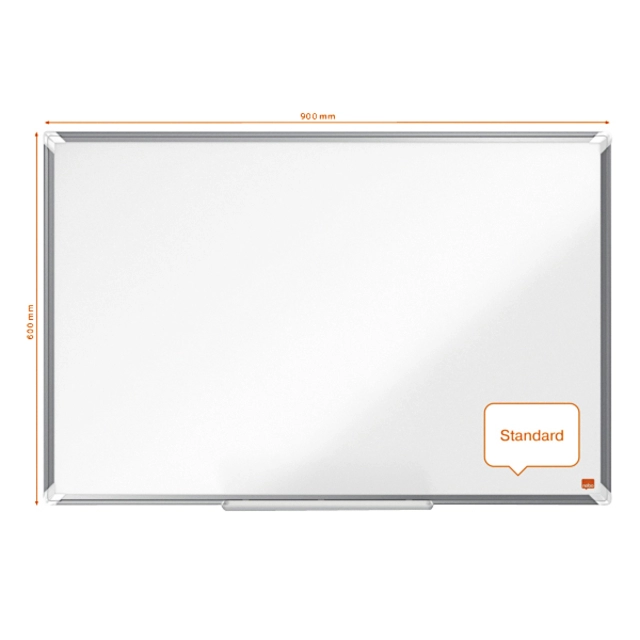 Een Whiteboard Nobo Premium Plus 60x90cm staal koop je bij VHK Kantoorartikelen